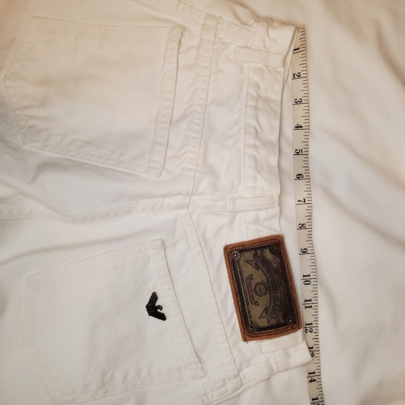 Giorgio Armani Jeans Vintage Shorts, White, Size 12 - Picture 9 of 13